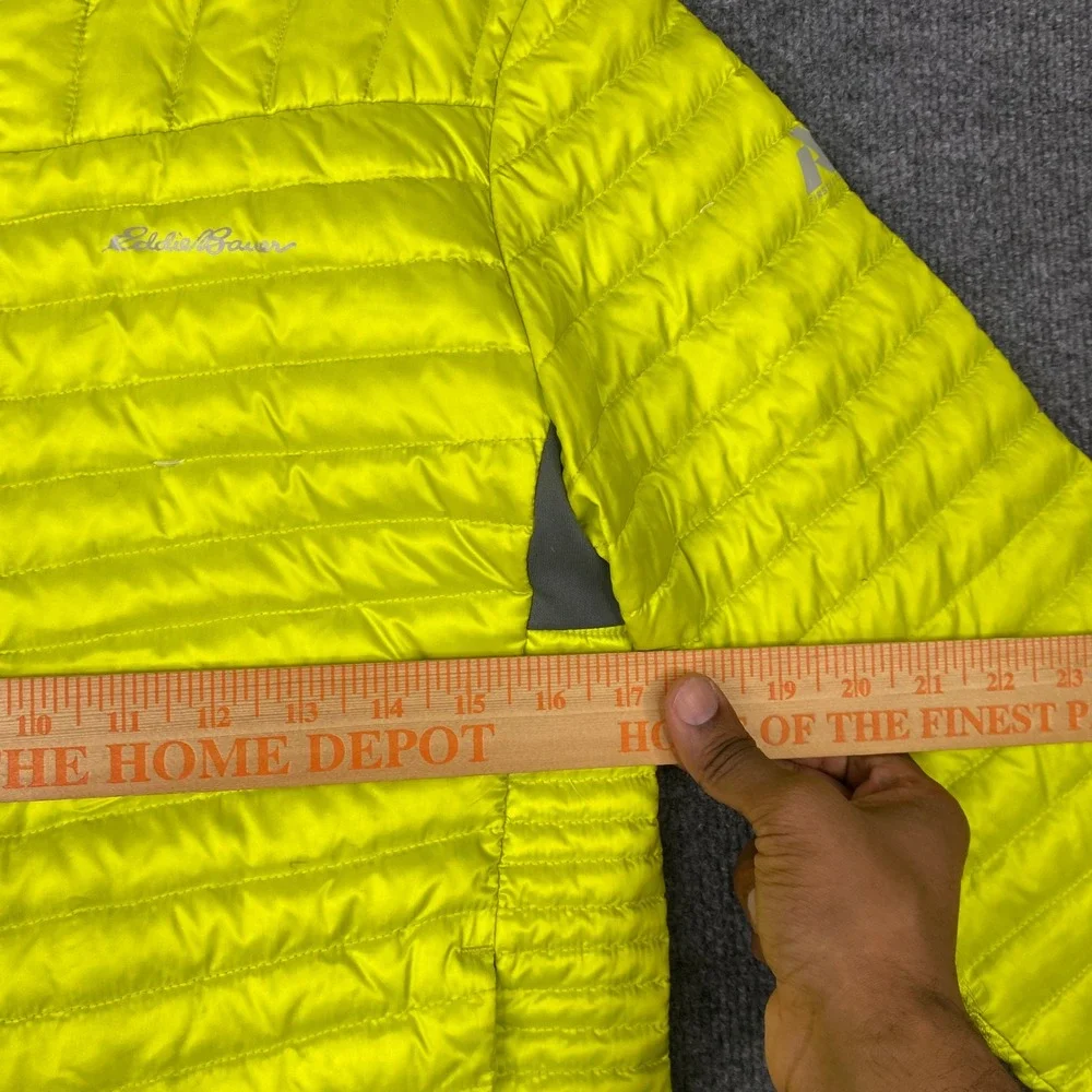 Eddie Bauer First Ascent Kids Down Puffer Jacket Neon Yellow Lime Size L 12